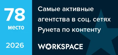 WorkSpace: 78 место — контент, Россия, 2026
